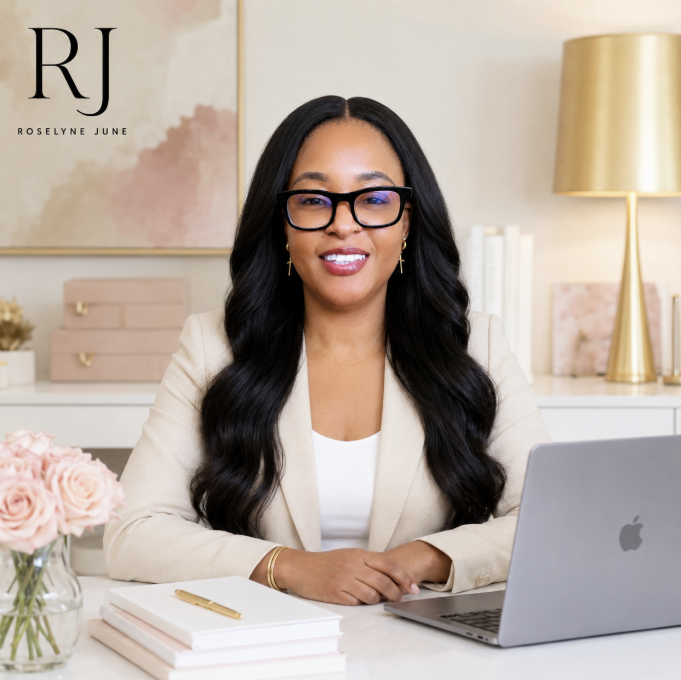Roselyne June, AI Solutions and Automation Engineer, at her desk
